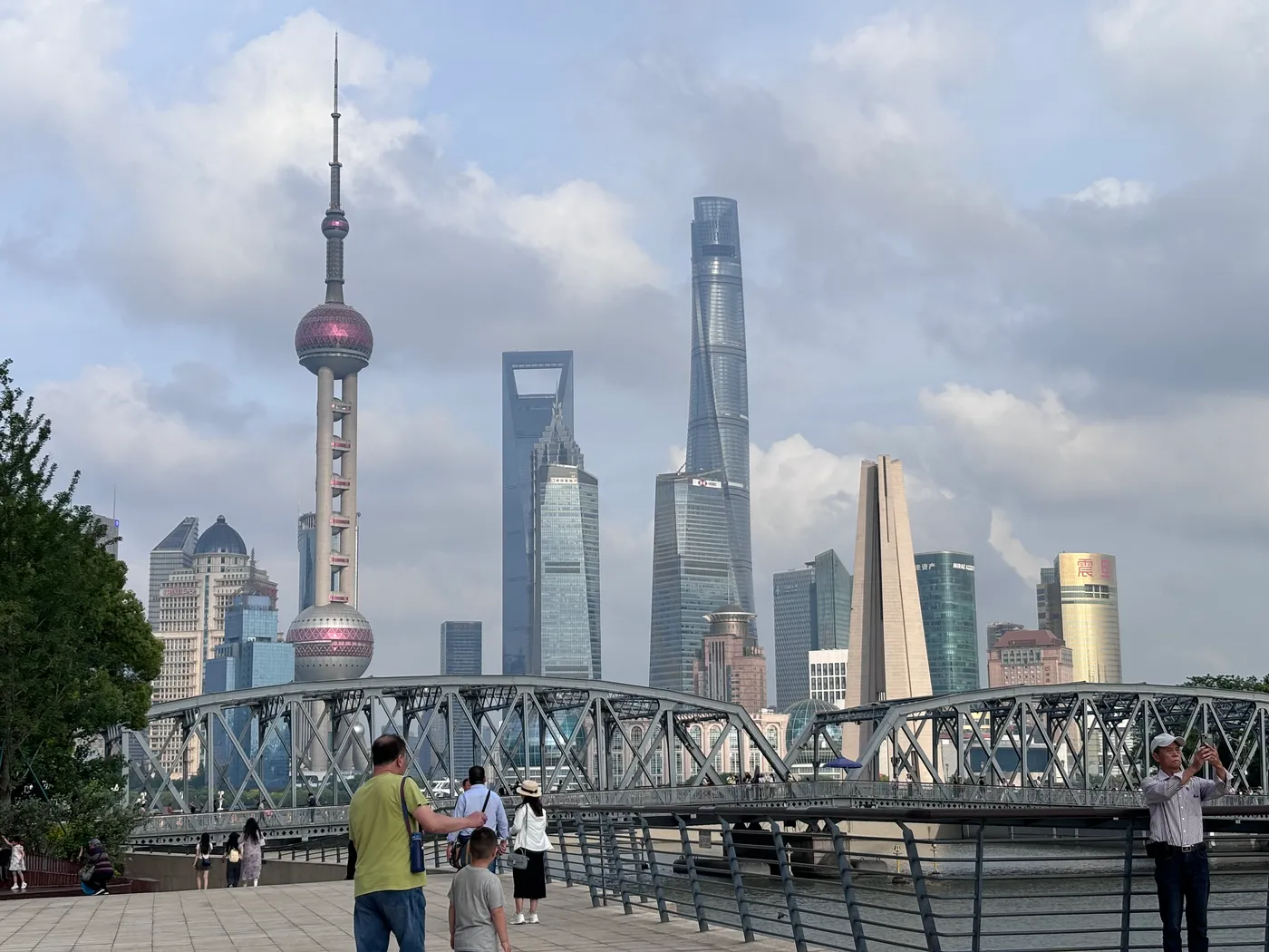 Lujiazui skyline from Waibaidu Bridge
